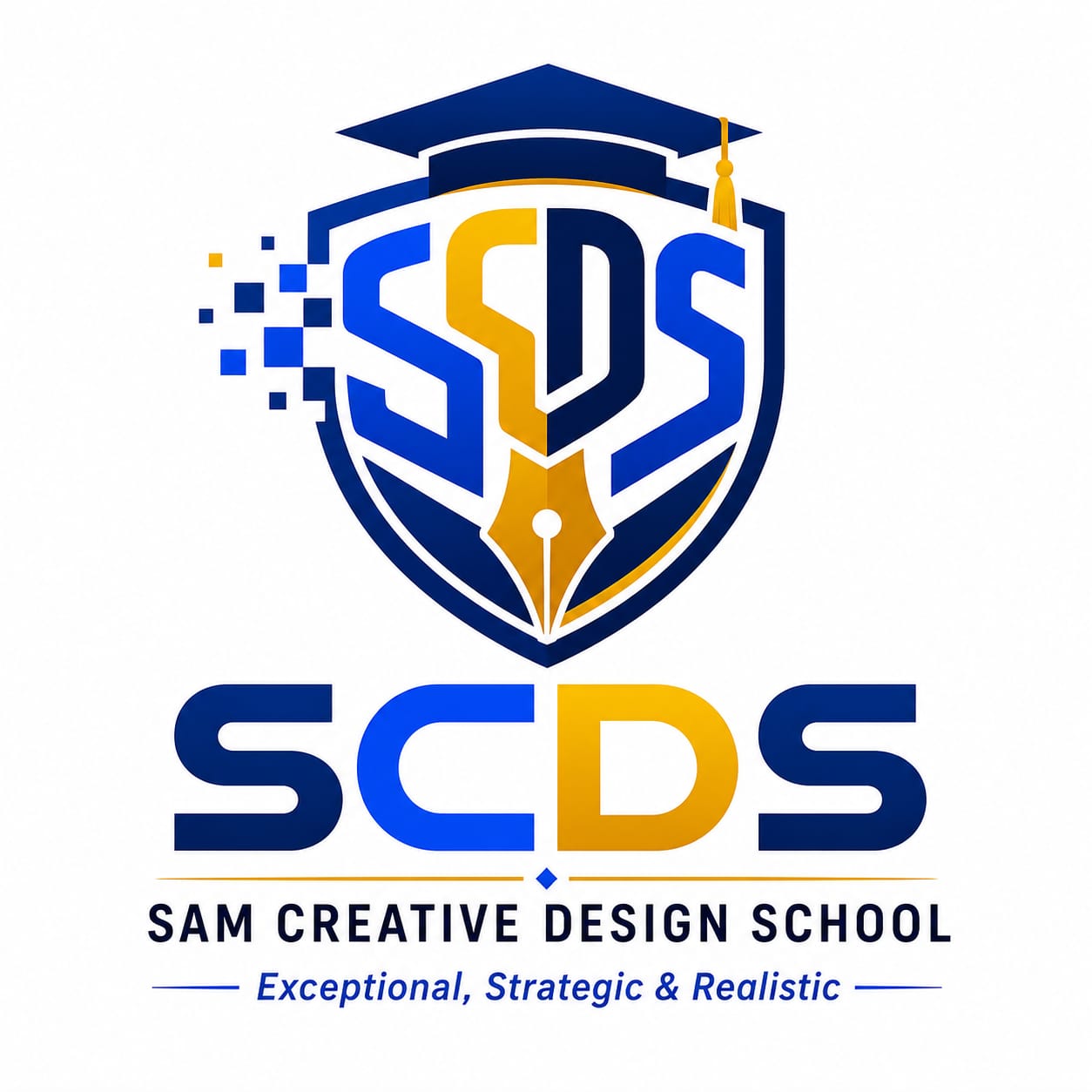 Sam Creative Design School certificate identity