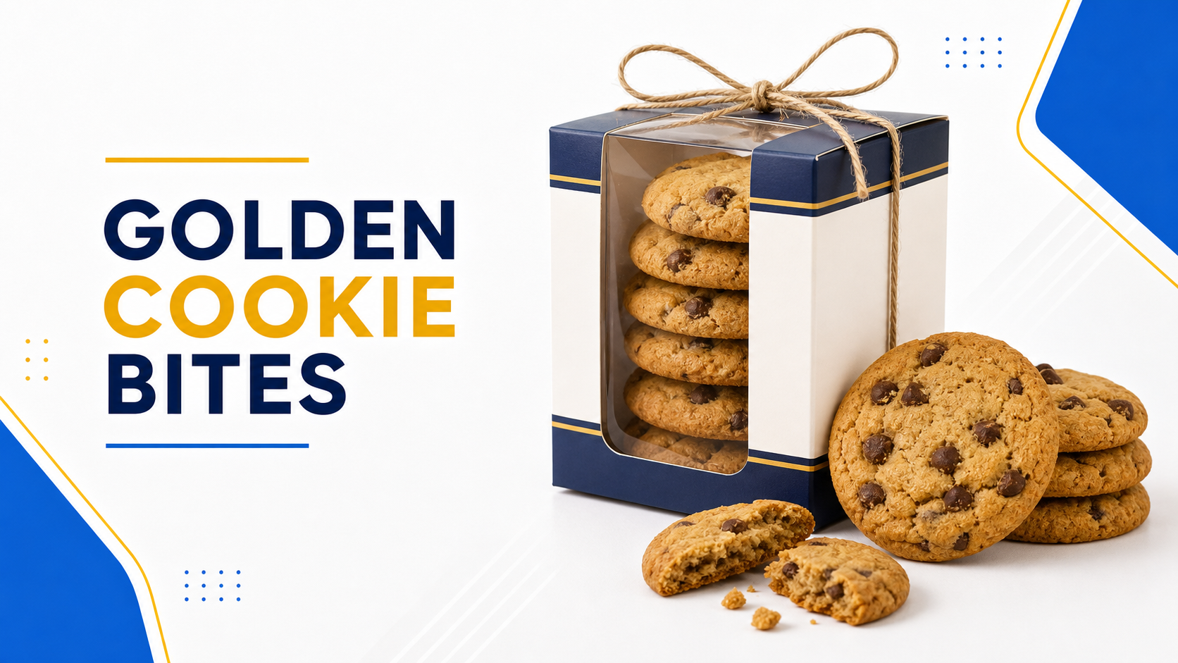 Clean cookie packaging advertising poster